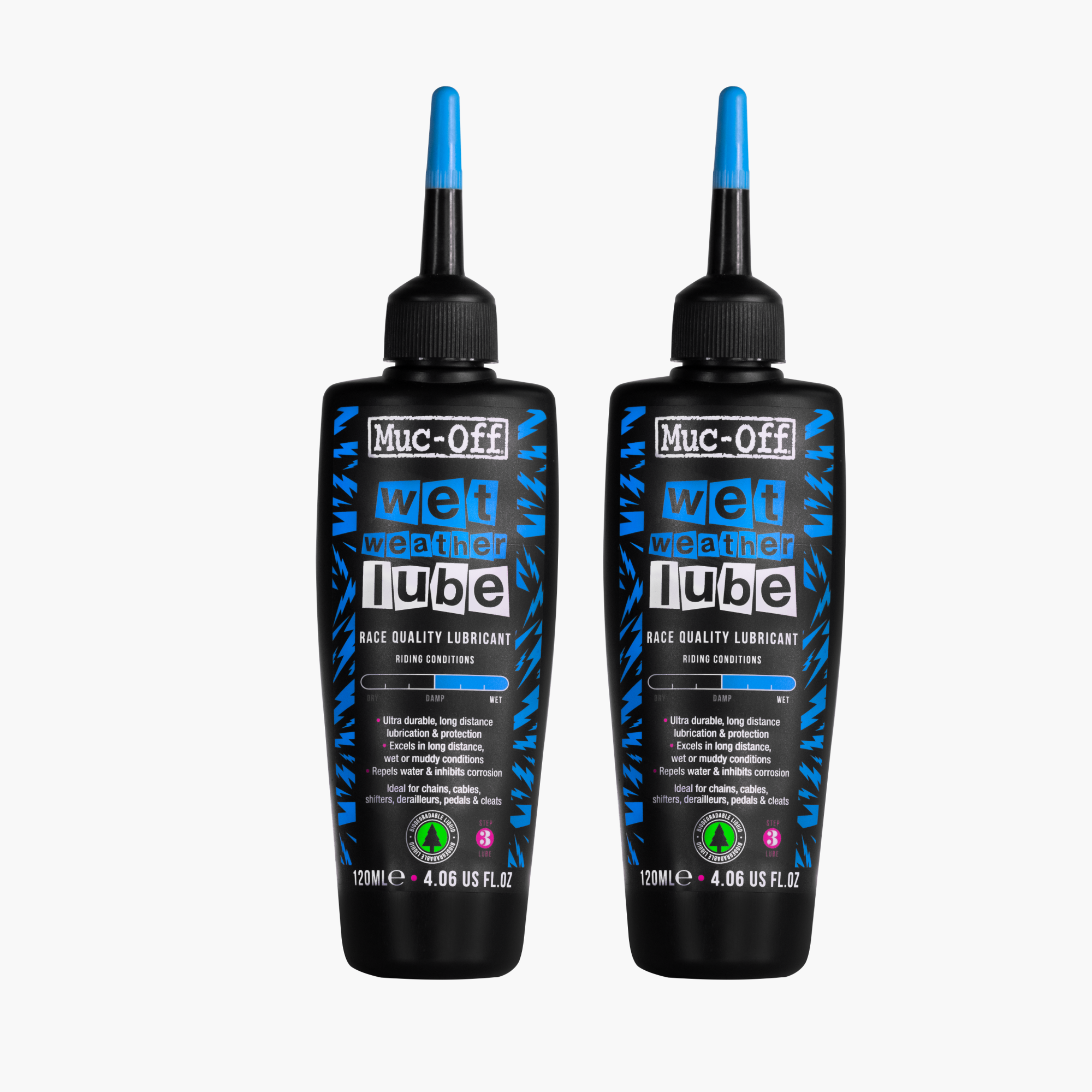 2 x Wet Weather Lube 120ml | Bicycle - Lube | Muc-Off USA
