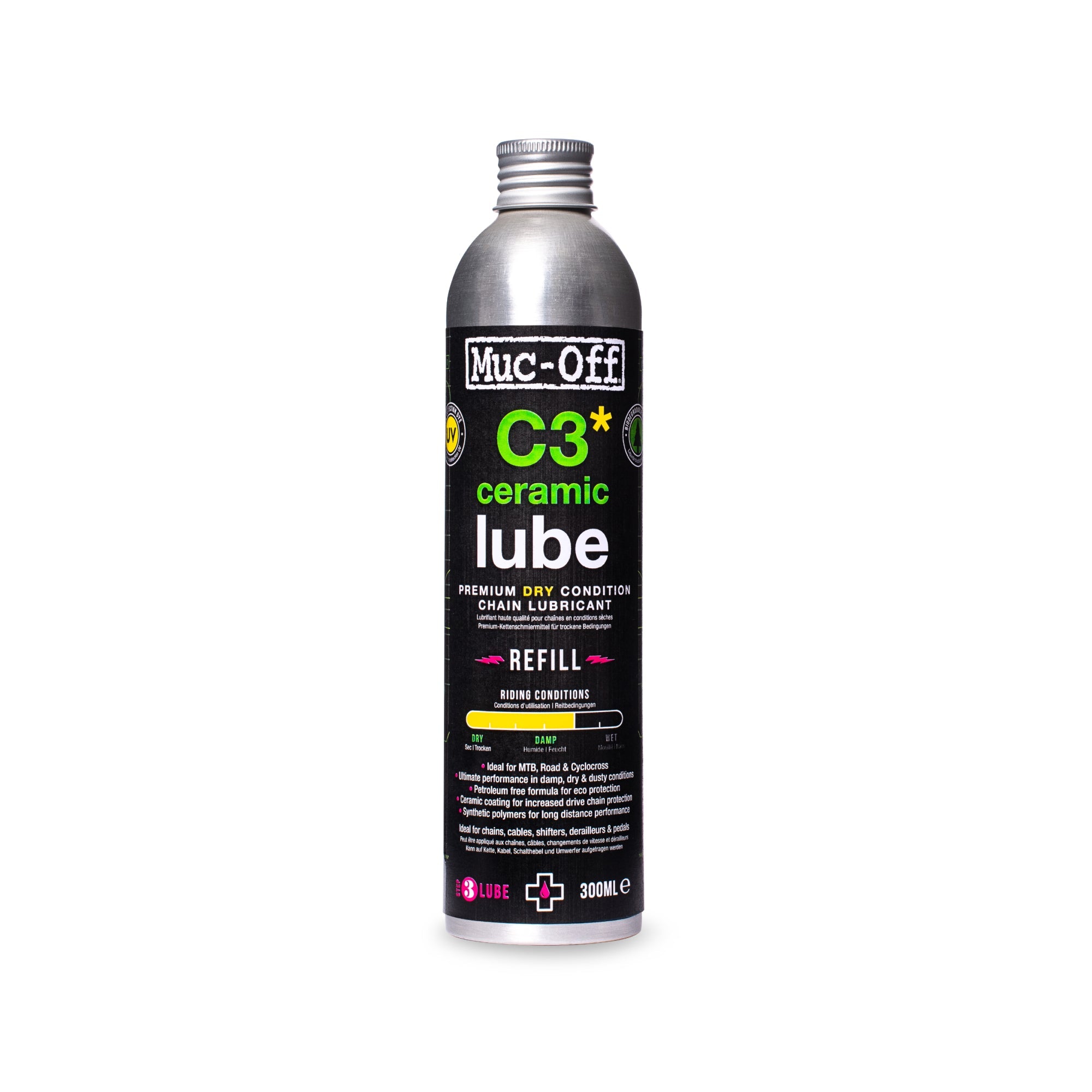 Muc off 300ml refill only dry lube c3 ceramic lube, Sports Equipment,  Bicycles & Parts, Parts & Accessories on Carousell