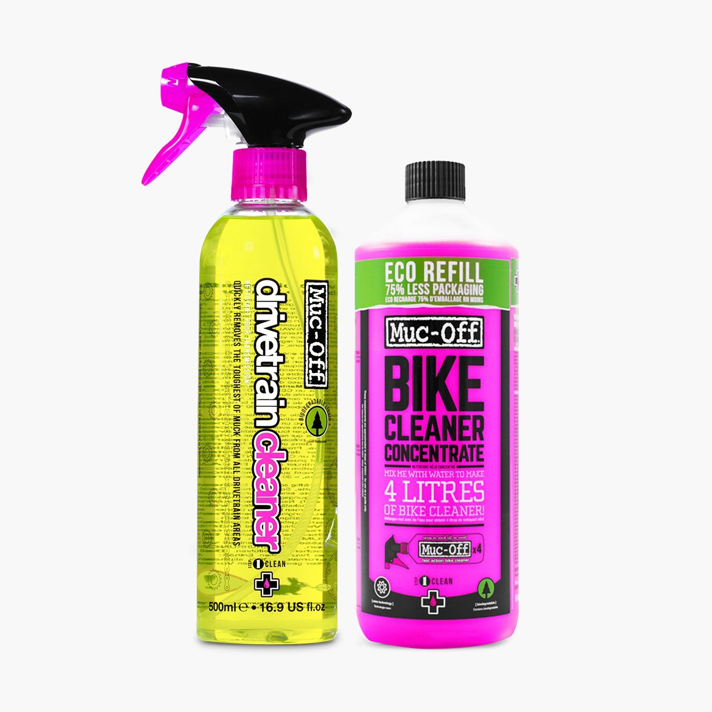 1L Bike Cleaner Concentrate 500ml Drivetrain Cleaner Muc-Off USA