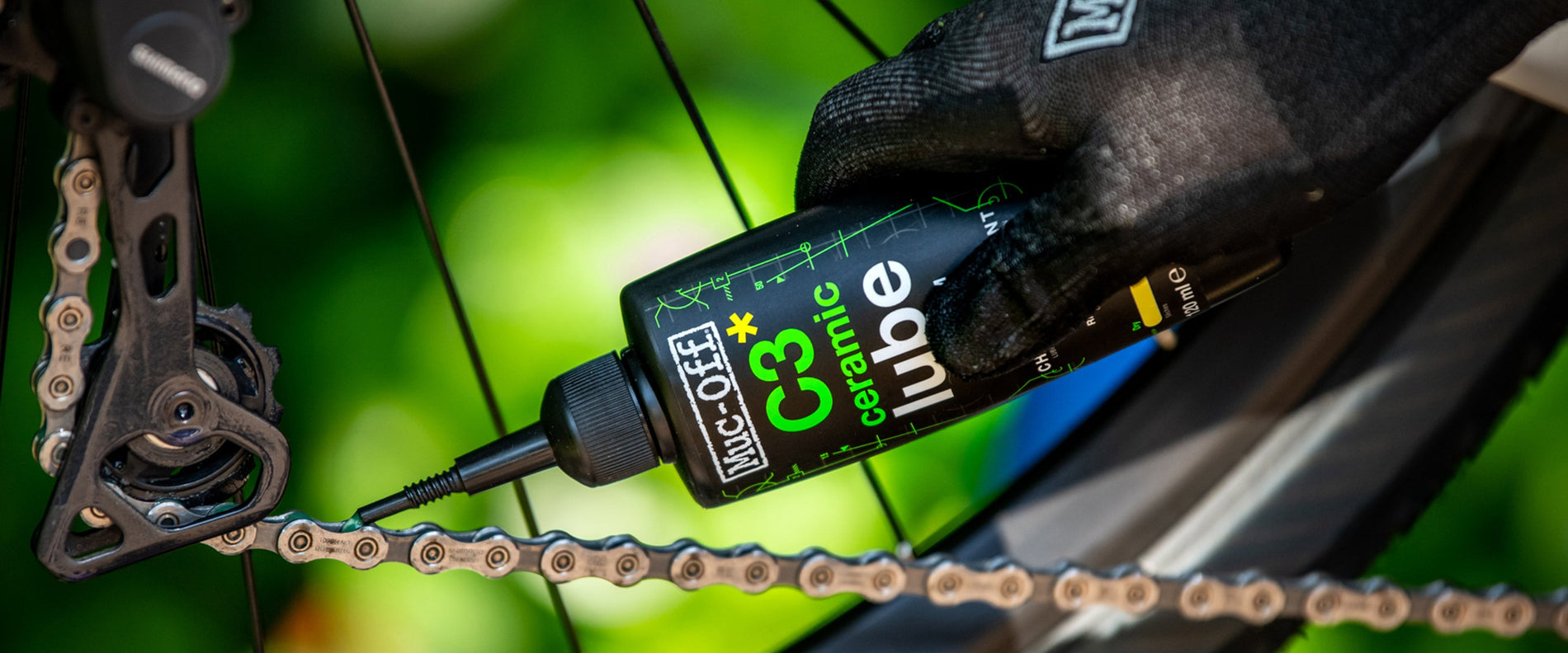 Muc-Off C3 Dry Ceramic Bike Chain Lube - 120ml, Drip - Two Hoosiers  Cyclery, LLC