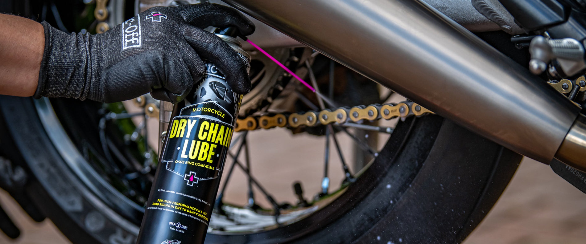 Motorcycle Dry Chain Lube - 13.5 fl oz | Muc-Off USA Motorcycle Dry Chain Lube - 13.5 fl oz | Muc-Off USA
