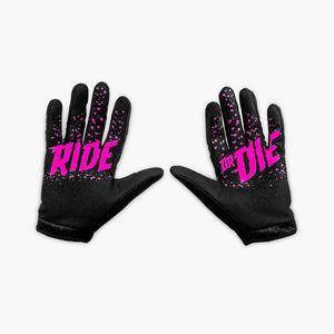 Rider Gloves - Pink Polka