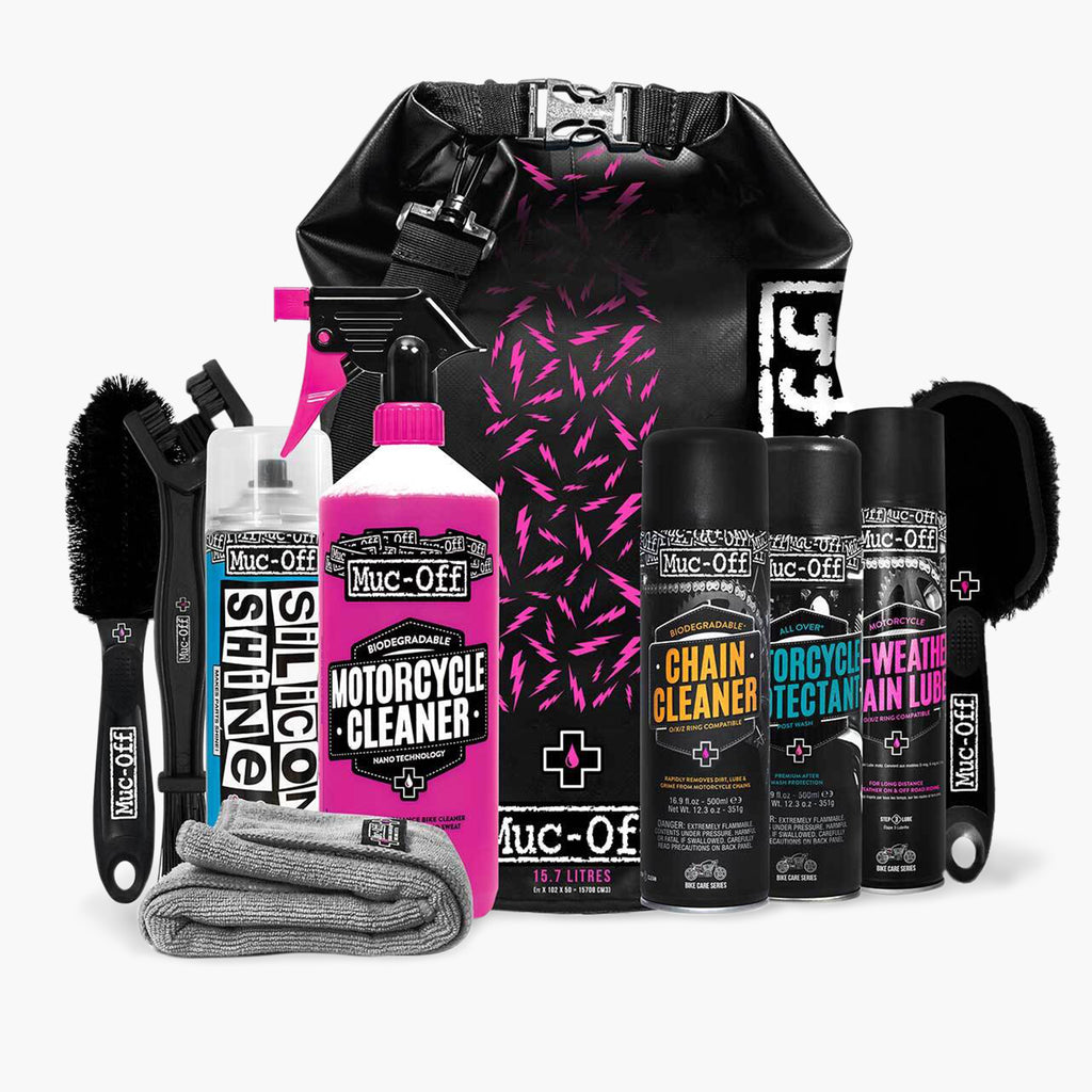 Muc Off Motorcycle Care Duo Kit - Motorcycle Cleaning Kit, Motorcycle  Detailing Kit - Includes Motorcycle Cleaner and Protection Spray